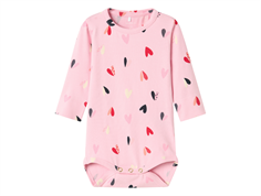 Name It roseate spoonbill hearts bodysuit